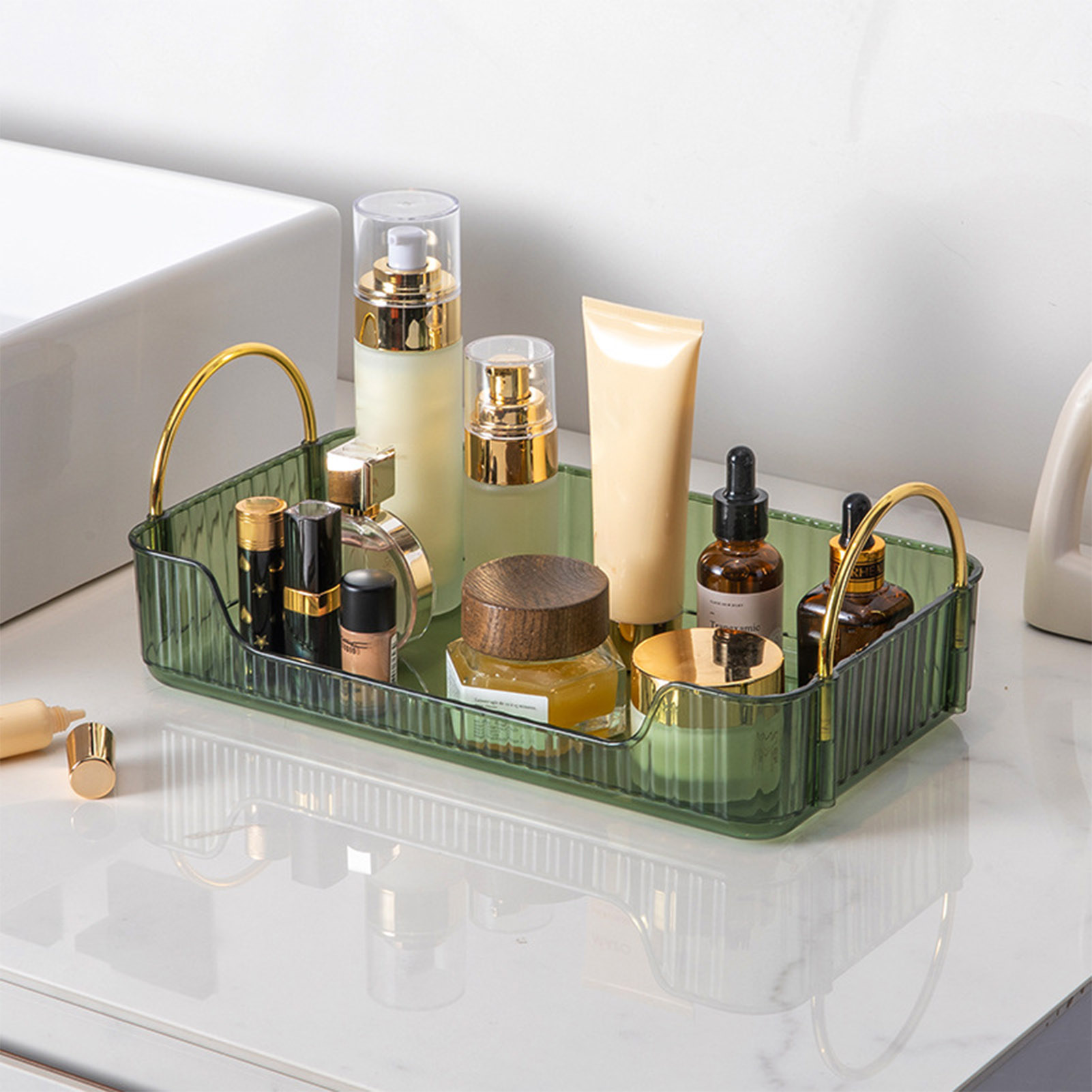 Drawer Organizer Tray - Bathroom Organizer Rack Light Luxury Acrylic