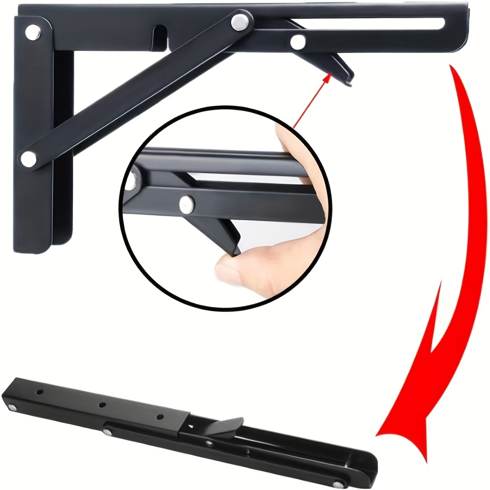 Wall Mounted Desk Fold - 2pcs Sturdy Steel Folding Stand Bracket
