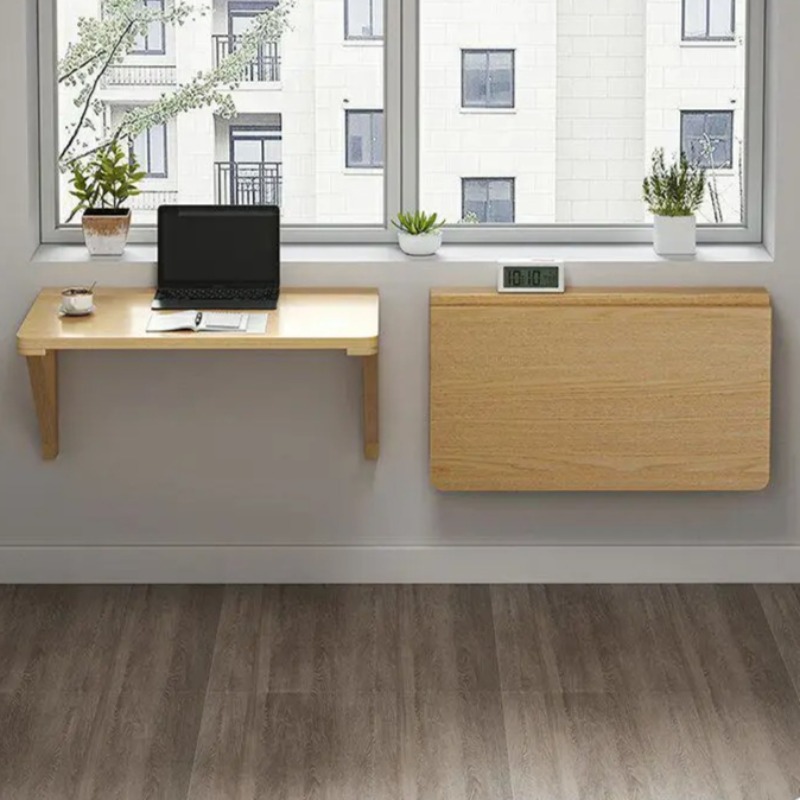 Wall Mounted Desk Fold - Wall Mounted Folding Desk, Solid Wood