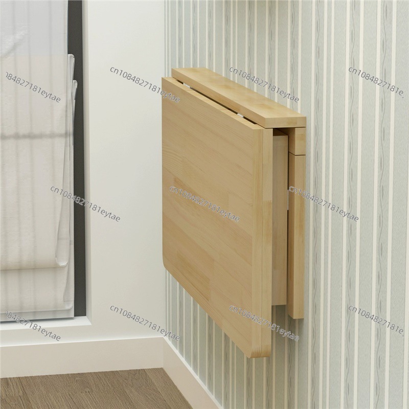 Wall Mounted Desk Fold - Solid Wood Folding Wall-mounted Table Dining