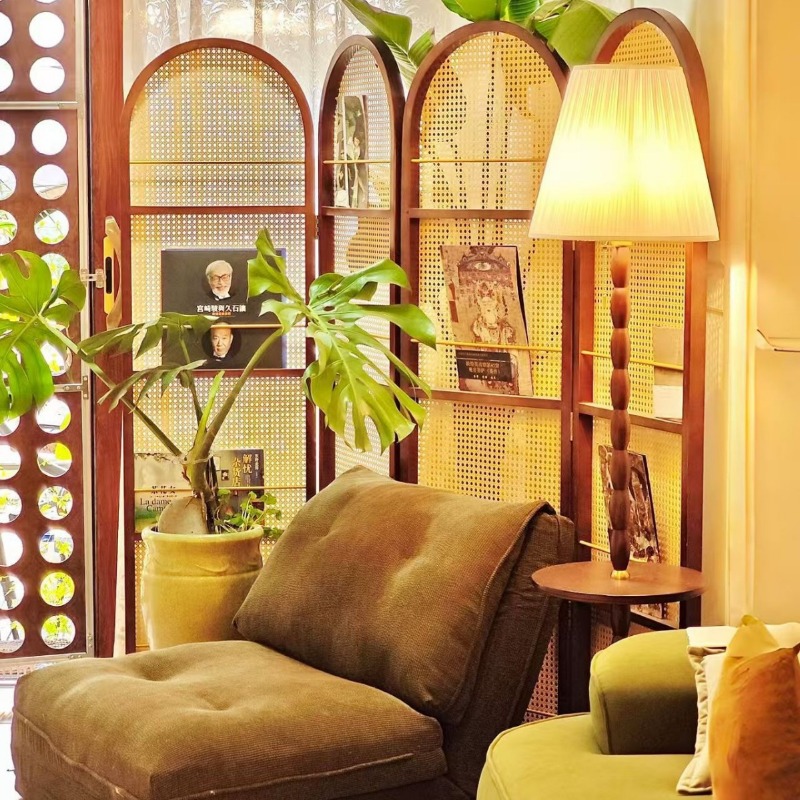 Mobile rattan folding screen l - Room Divider Bamboo recension och pris