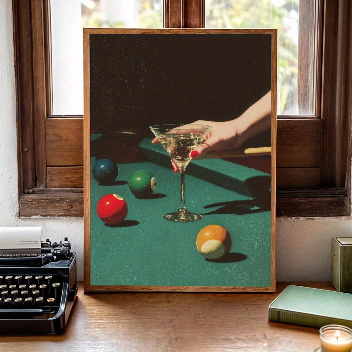 1pc Vintage Billiards Cocktail - Office Supply Cart recension och pris