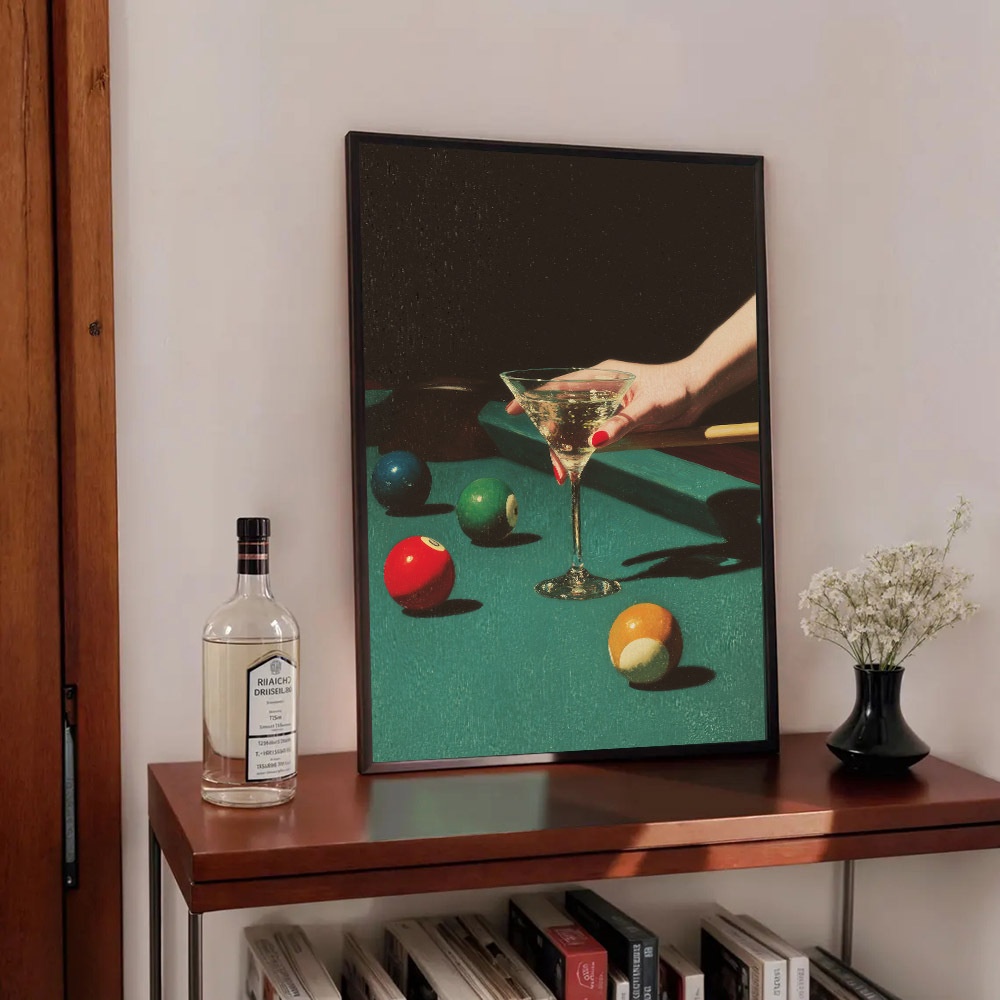 1pc Vintage Billiards Cocktail - Office Supply Cart recension och pris