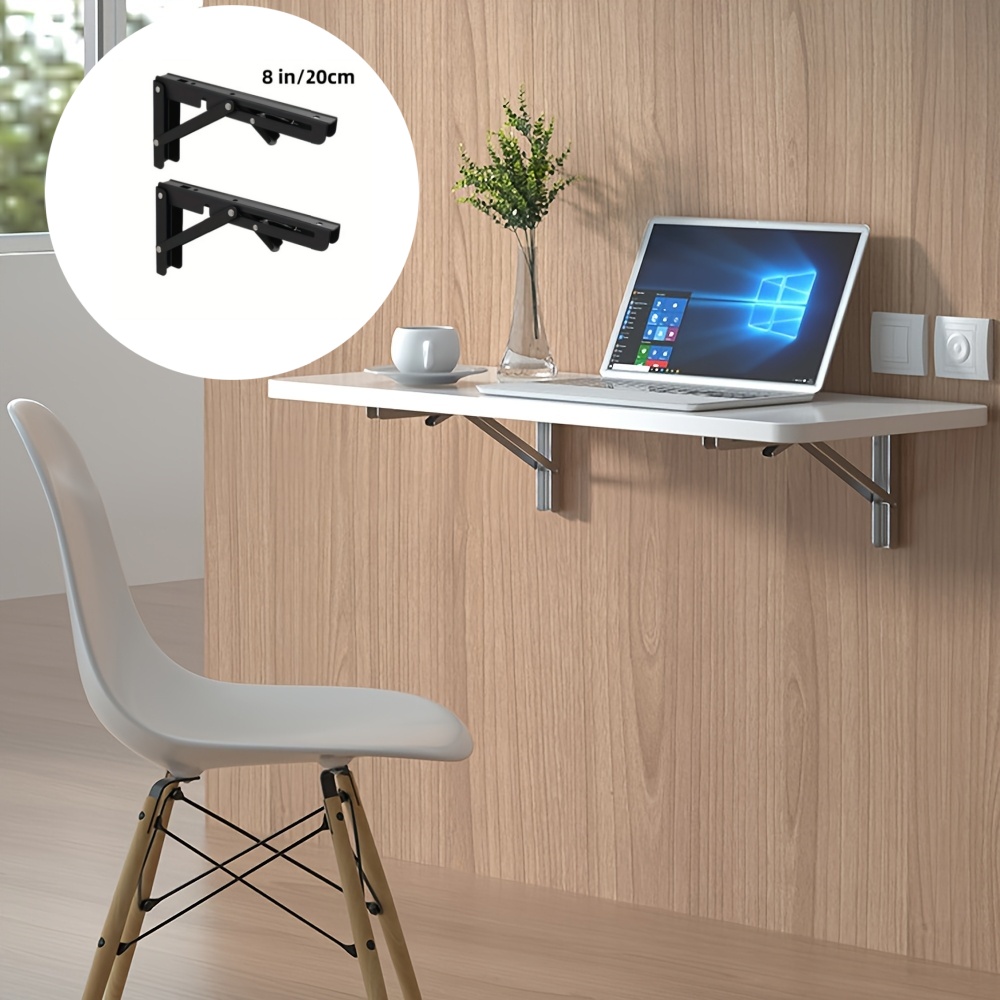 2pcs Sturdy Steel Folding Stan - Wall Mounted Desk Fold recension och pris