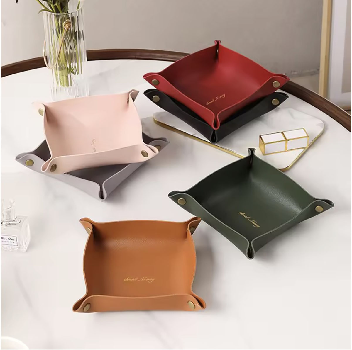 Nordic Style Leather Storage T - Drawer Organizer Tray recension och pris
