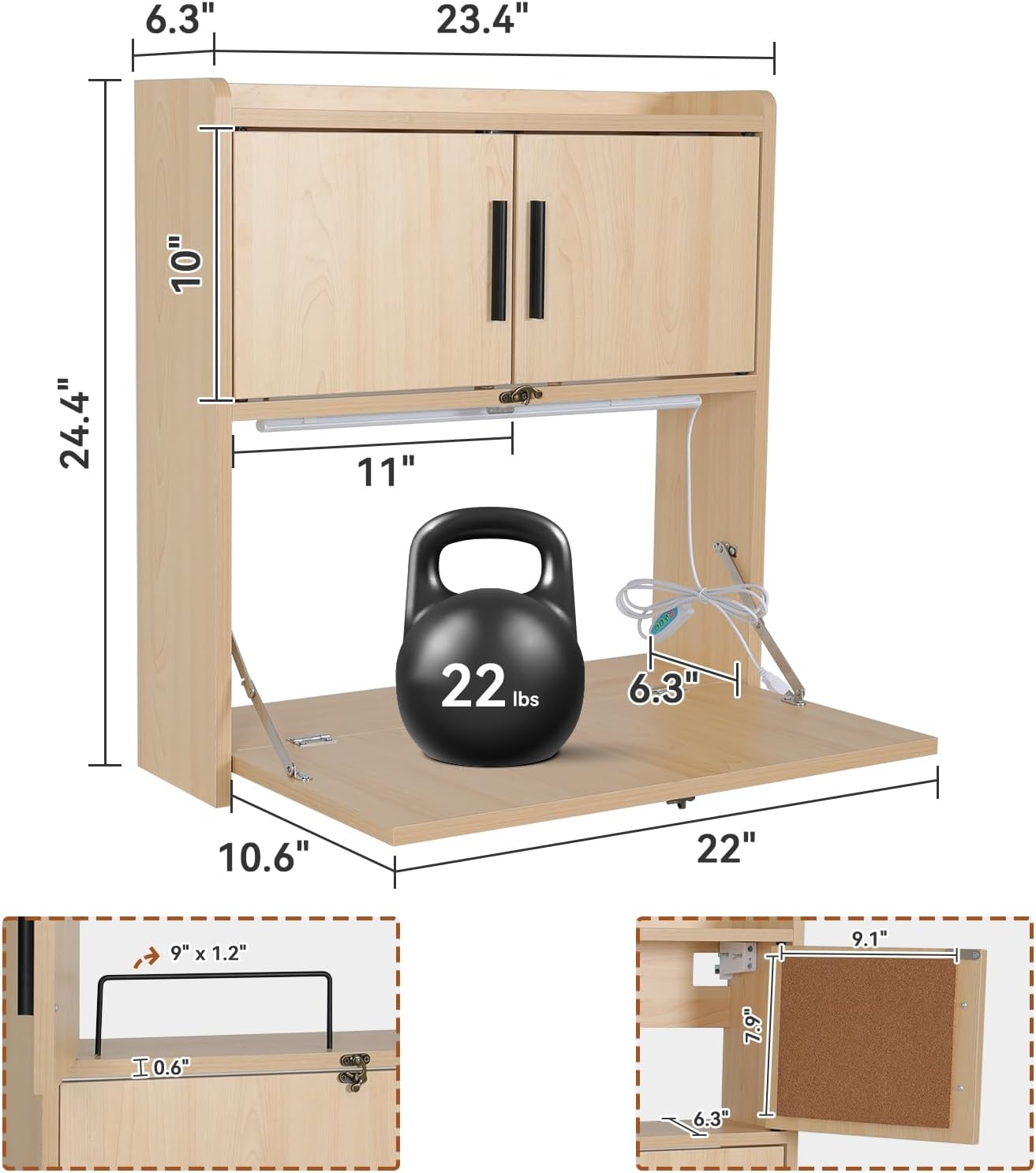 ARTETHYS Wall Mounted Desk Fol - Wall Mounted Desk Fold recension och pris