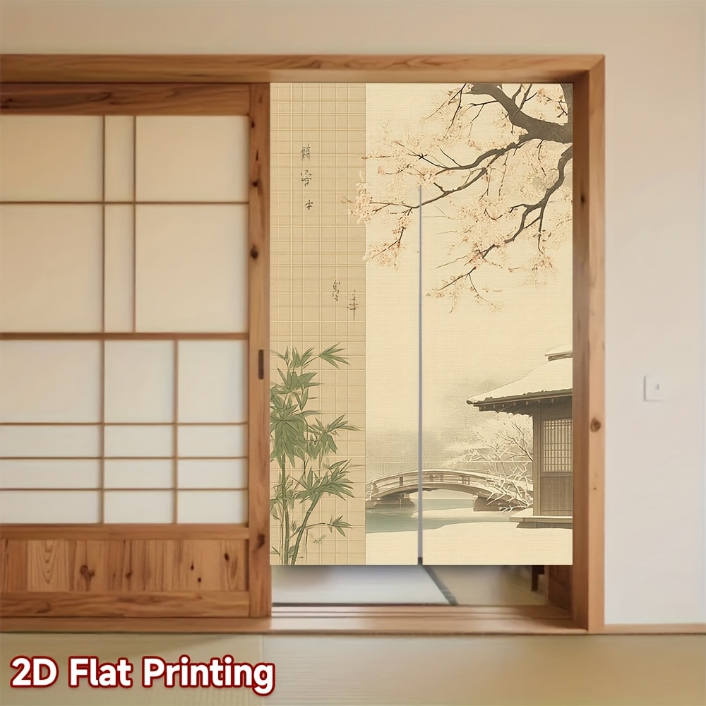 Zen Asian Style Door Curtain R - Room Divider Bamboo recension och pris