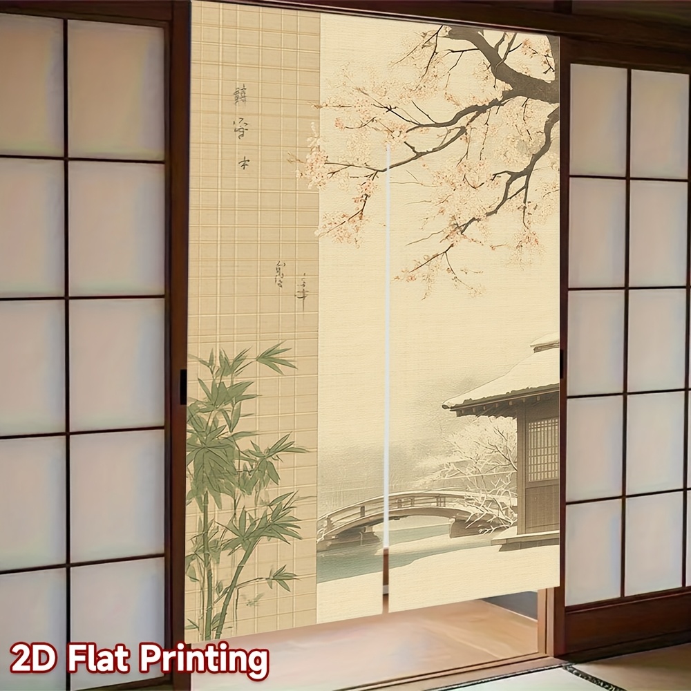 Zen Asian Style Door Curtain R - Room Divider Bamboo recension och pris