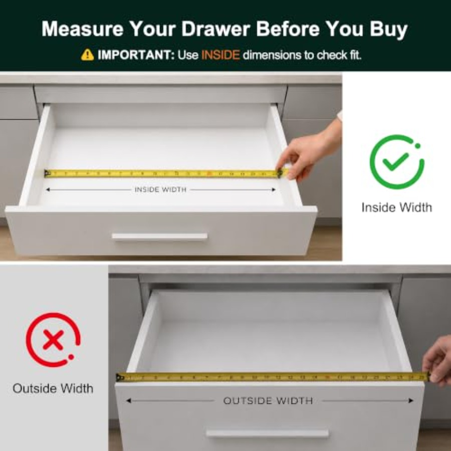 Expandable Bamboo Kitchen Draw - Drawer Organizer Tray recension och pris