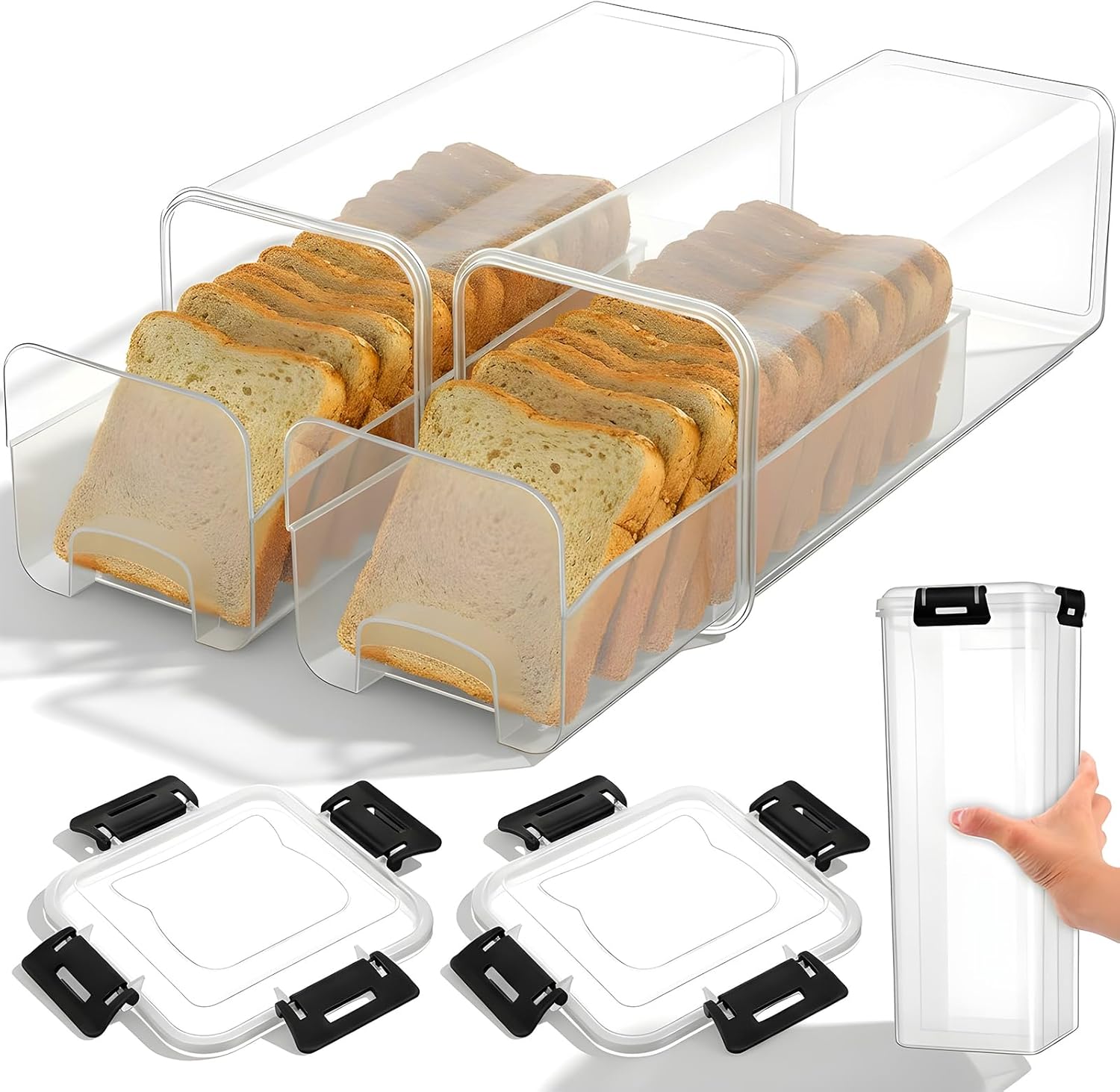 Bread Storage Container with A - Drawer Organizer Tray recension och pris