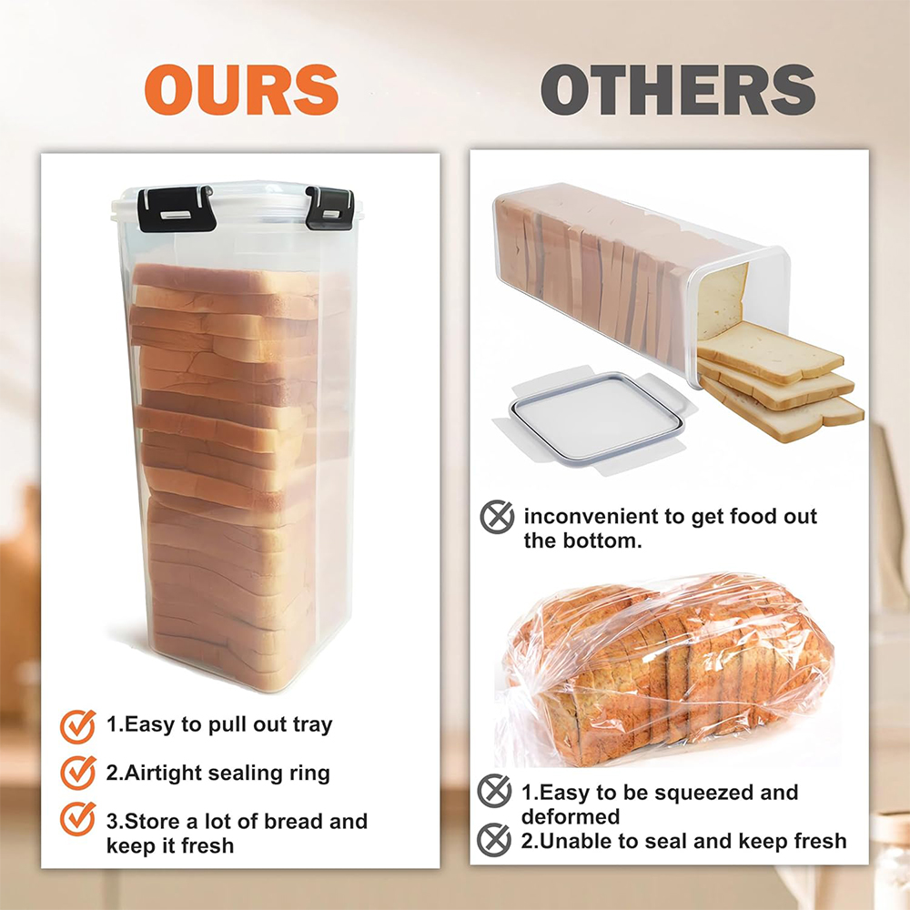 Bread Storage Container with A - Drawer Organizer Tray recension och pris