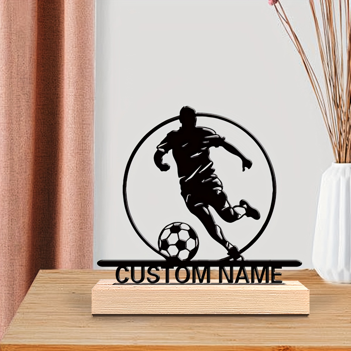 Custom Soccer Player Metal Sta - Office Furniture Installation recension och pris