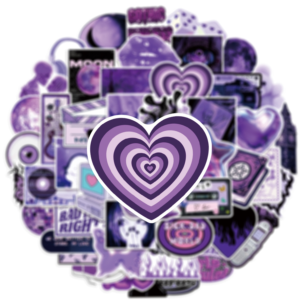 50/100Pcs Purple Y2K Girl Graf - Office Supply Cart recension och pris