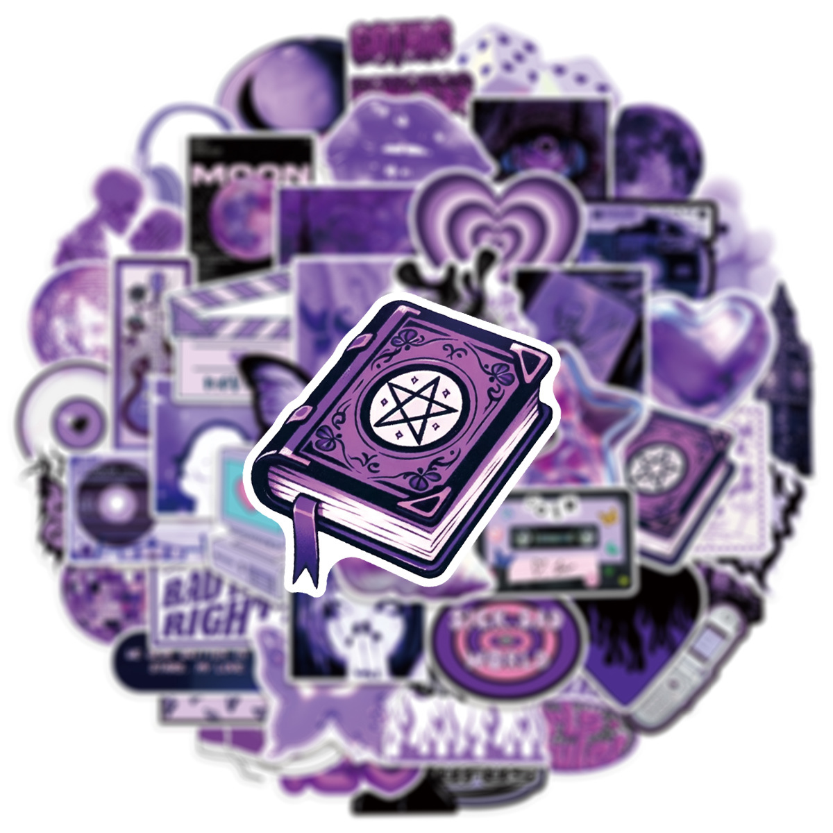 50/100Pcs Purple Y2K Girl Graf - Office Supply Cart recension och pris