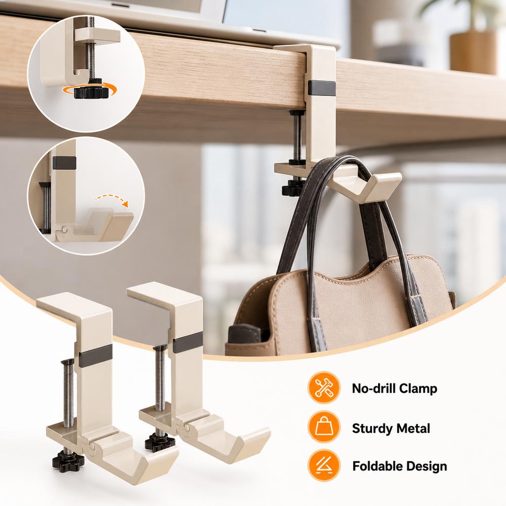 No Drill Foldable Desk Hook  C - Office Furniture Installation recension och pris