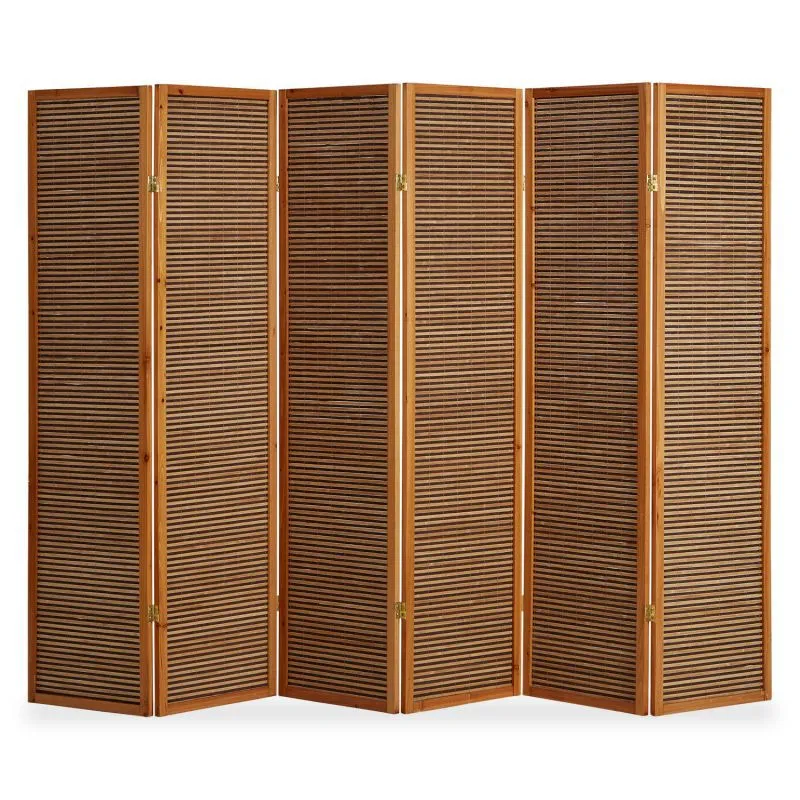 Natural Bamboo Folding Screen  - Room Divider Bamboo recension och pris