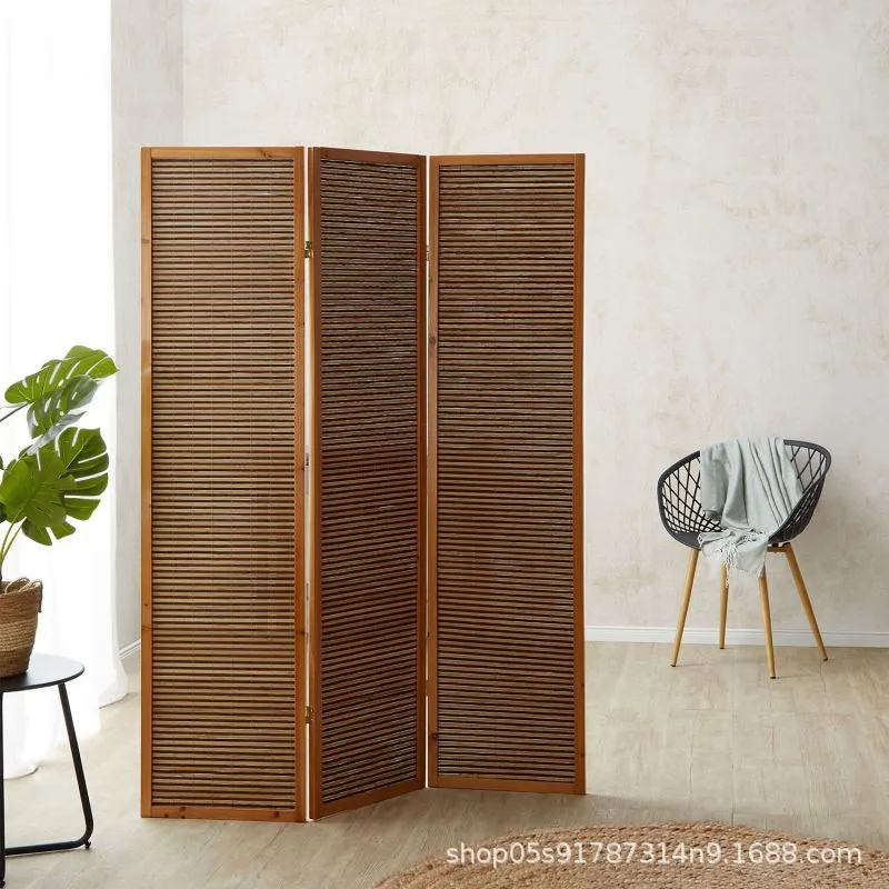 Natural Bamboo Folding Screen  - Room Divider Bamboo recension och pris