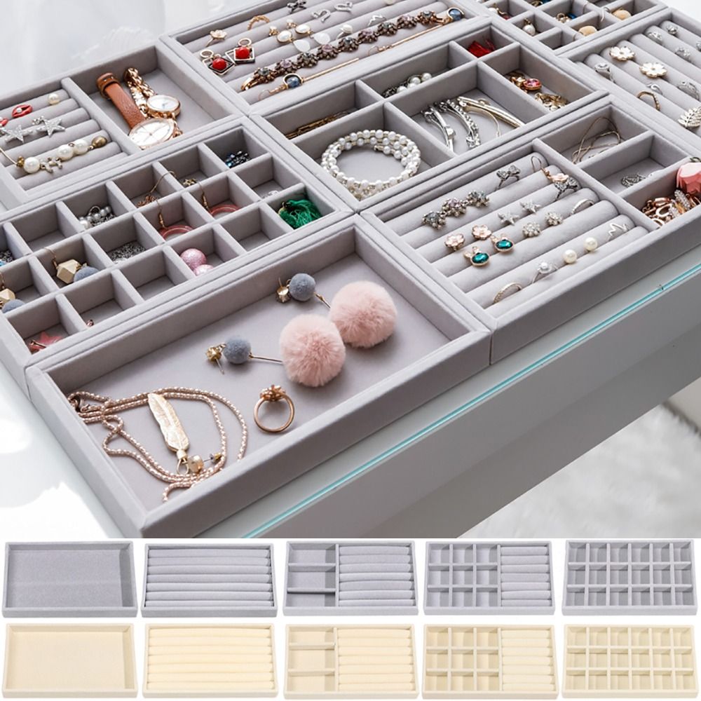 Organizer Box Stackable Velvet - Drawer Organizer Tray recension och pris