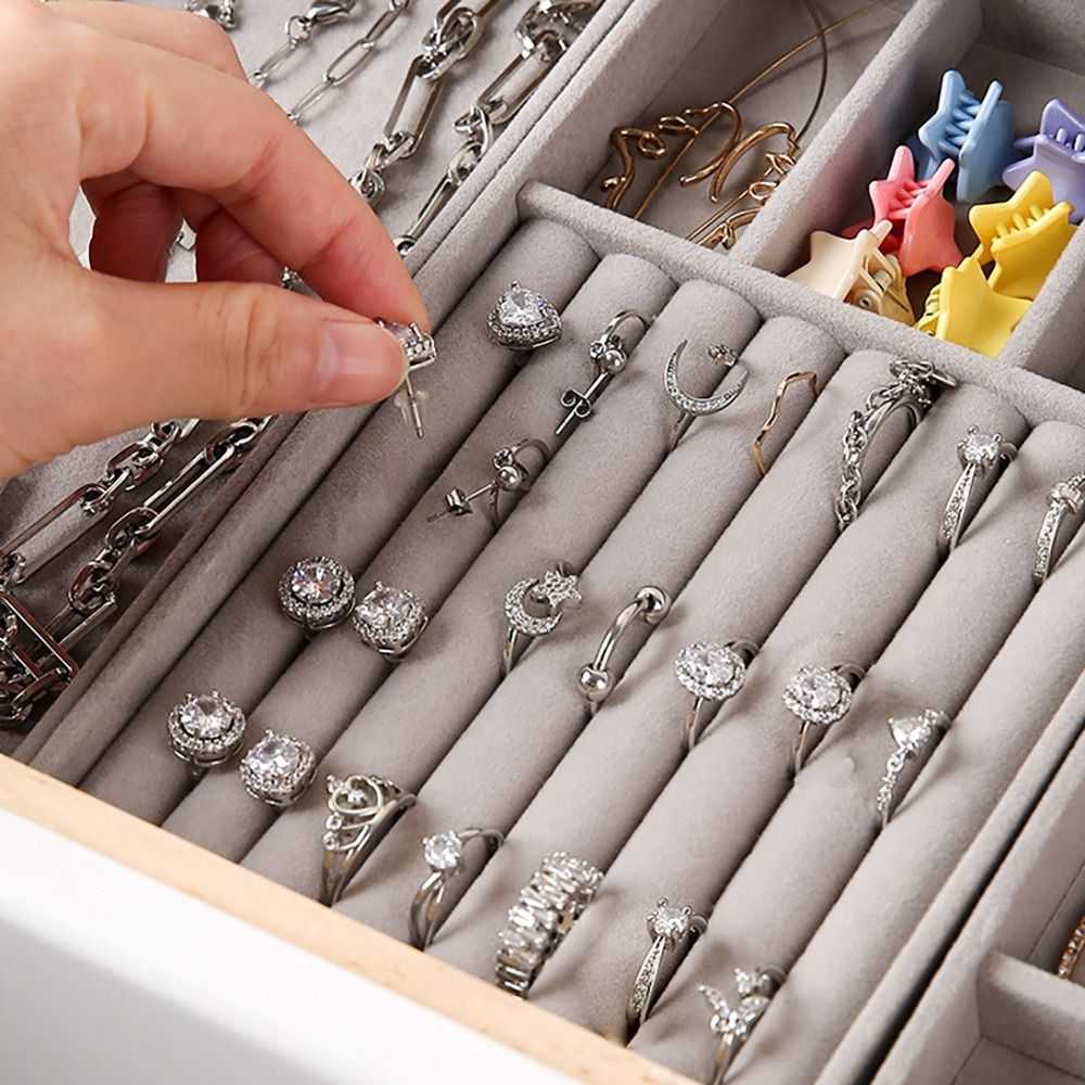Organizer Box Stackable Velvet - Drawer Organizer Tray recension och pris