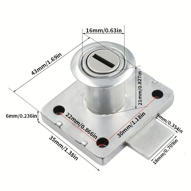 Cabinet Drawer Lock Wardrobe C - Office Furniture Hardware recension och pris