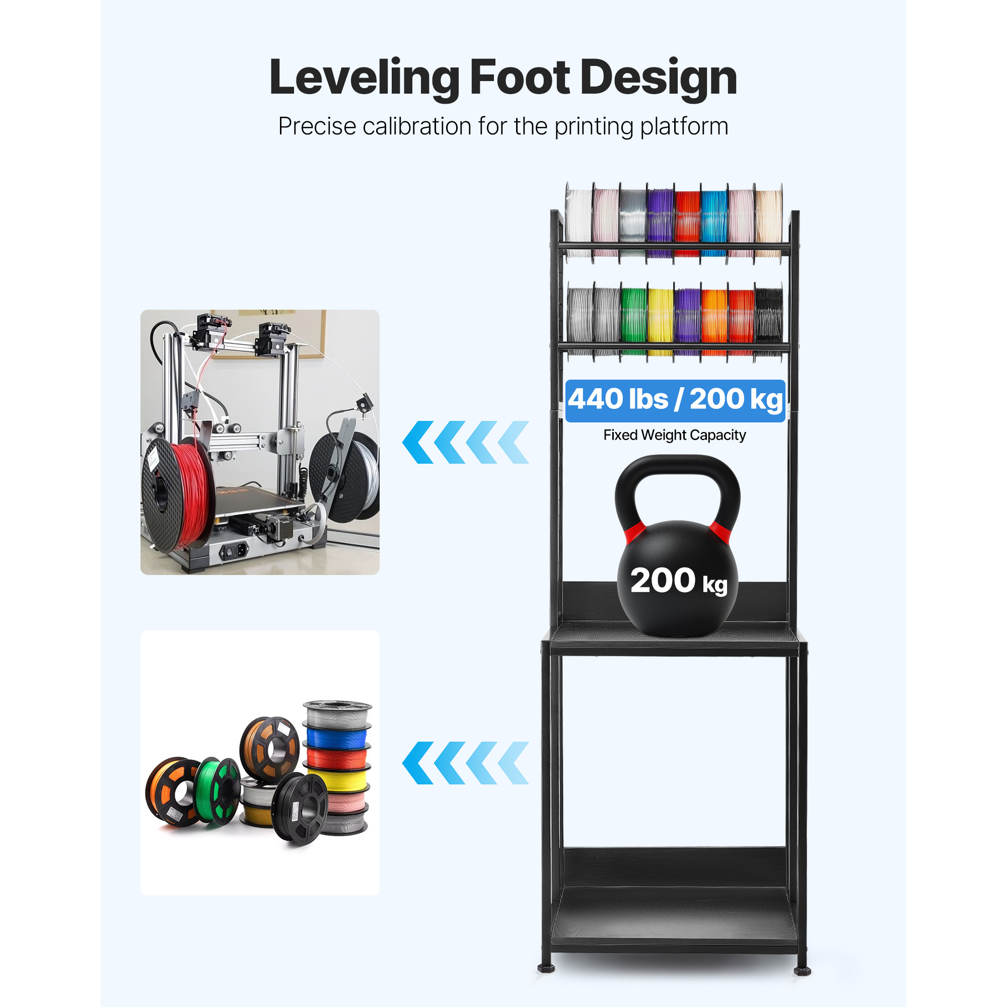 SucceBuy 4-Tier 3D Printer Fil - Office Supply Cart recension och pris