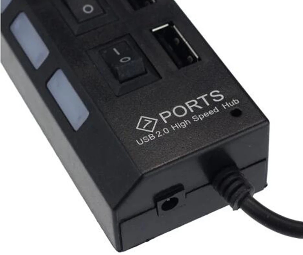 7 Port USB 2.0 Hub Splitter Fo - Office Supply Cart recension och pris