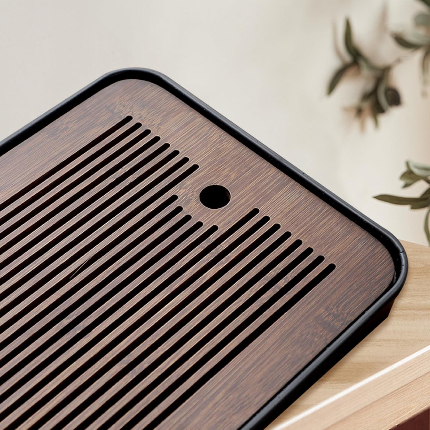 Natural Bamboo Tea Tray with H - Office Furniture Installation recension och pris