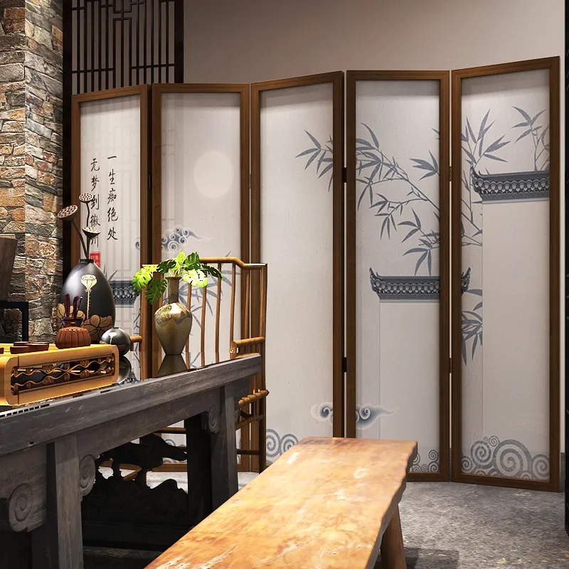 New Chinese Style Bamboo Foldi - Room Divider Bamboo recension och pris