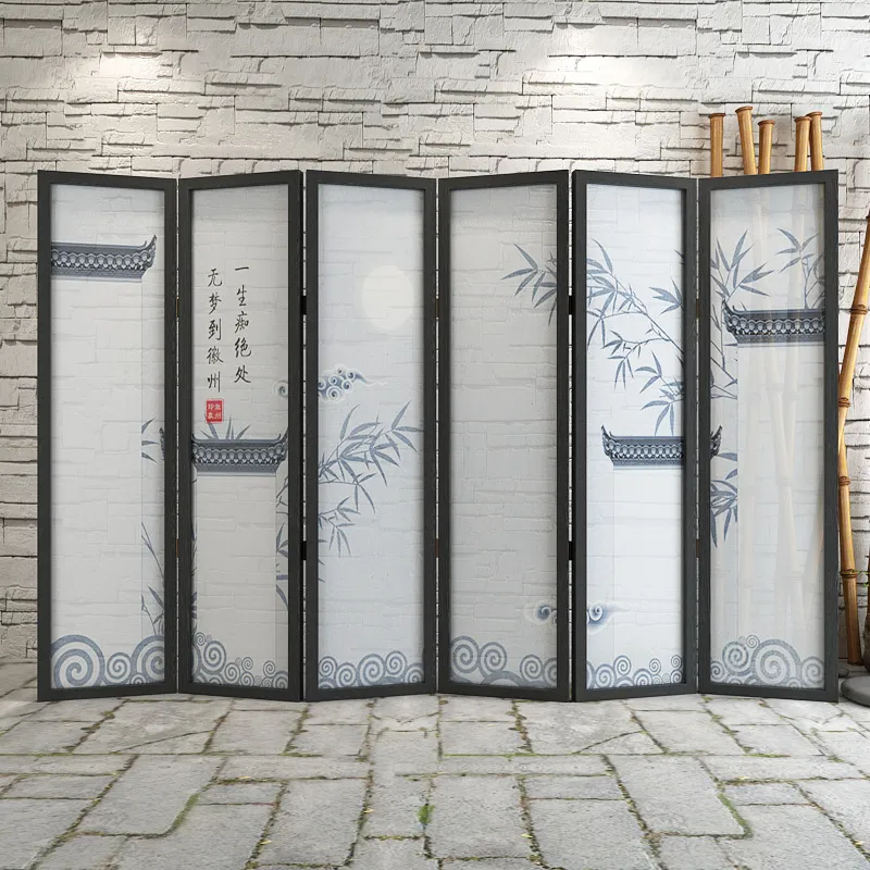 New Chinese Style Bamboo Foldi - Room Divider Bamboo recension och pris