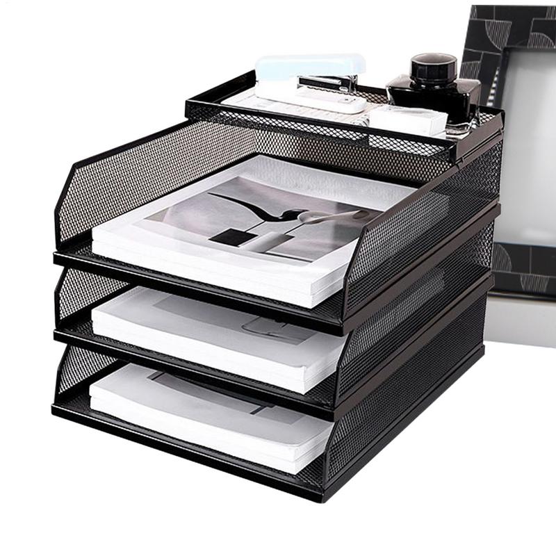 Desk Trays Metal Mesh Stackabl - Drawer Organizer Tray recension och pris